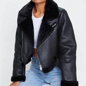 Black Faux Leather Jacket